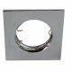 Foco fijo cuadrado 75x75mm empotrar para Lámpara GU10/MR16, Níquel Mate, Cuero, Titanio ó Cromo